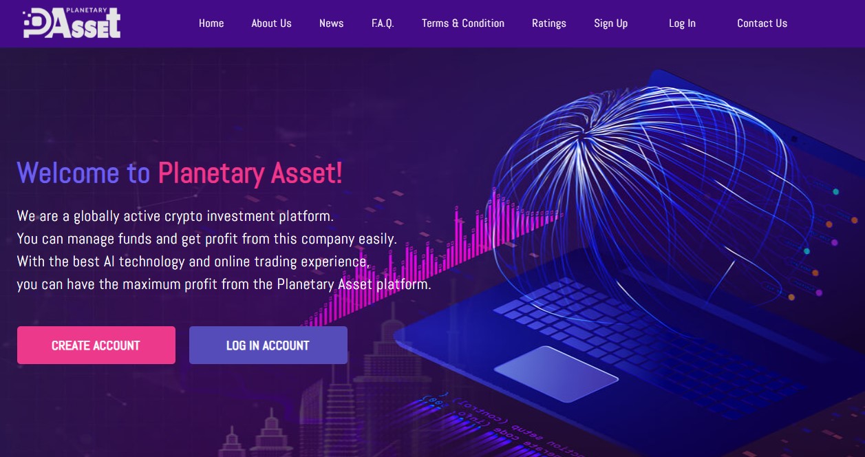 Planetaryasset низкодоходный инвестиционный проект с доходностью от 0.6% в сутки